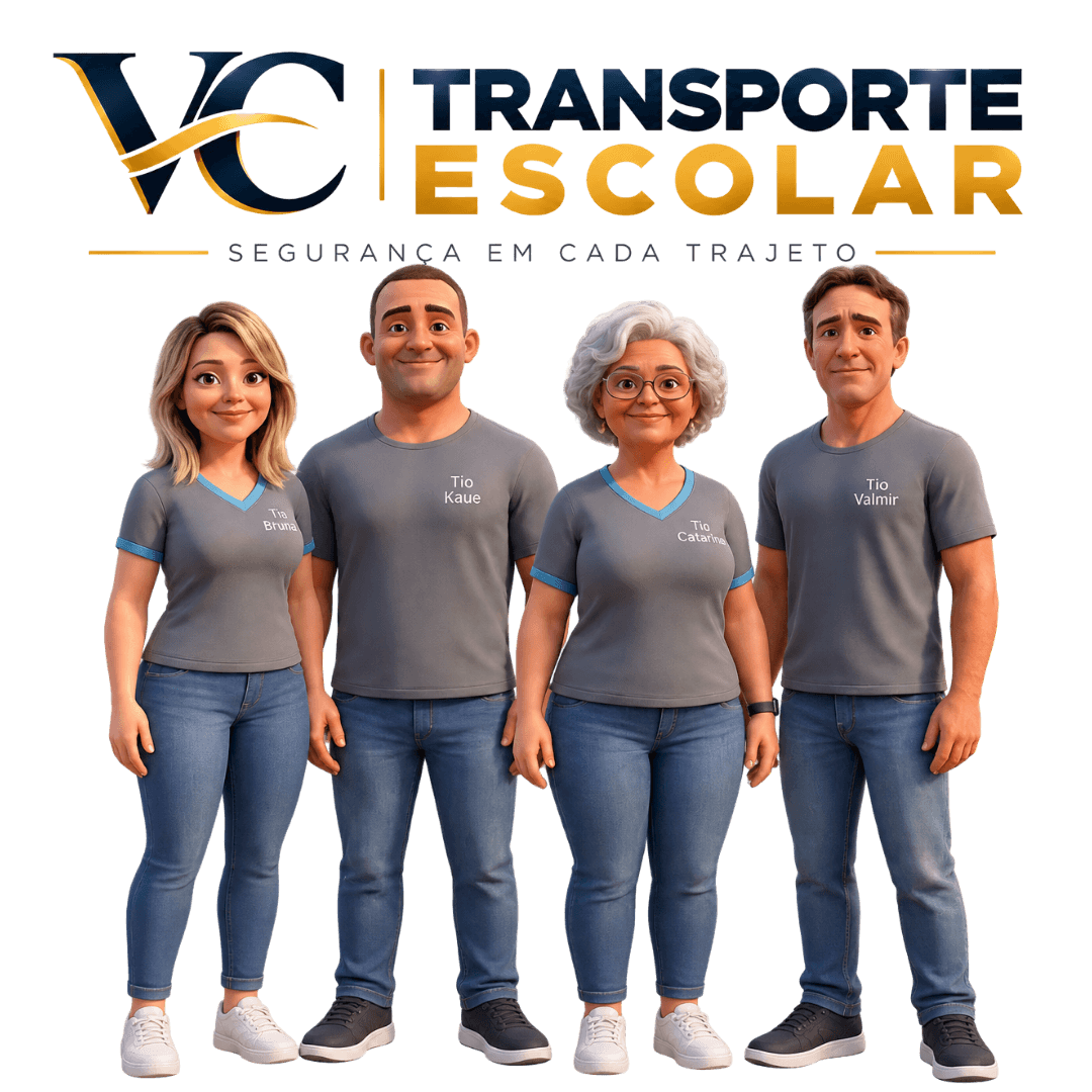 Equipe da empresa VC Transporte Escolar